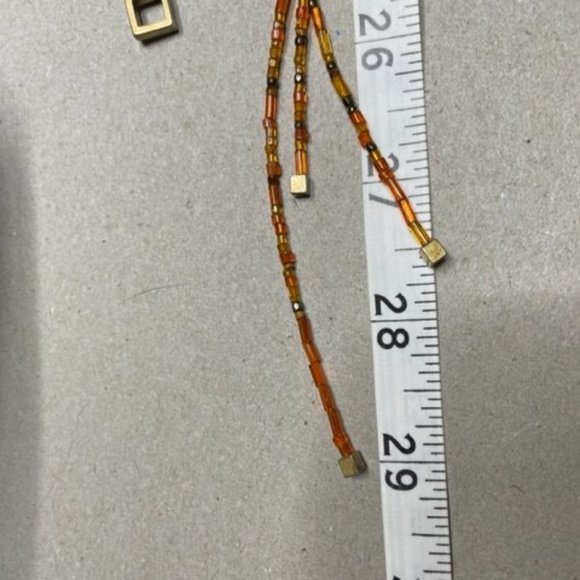 Vintage Dyberg and Kern Multi Strand Beaded Lariat with Gold tone Ends Gorgeous - Picture 7 of 7